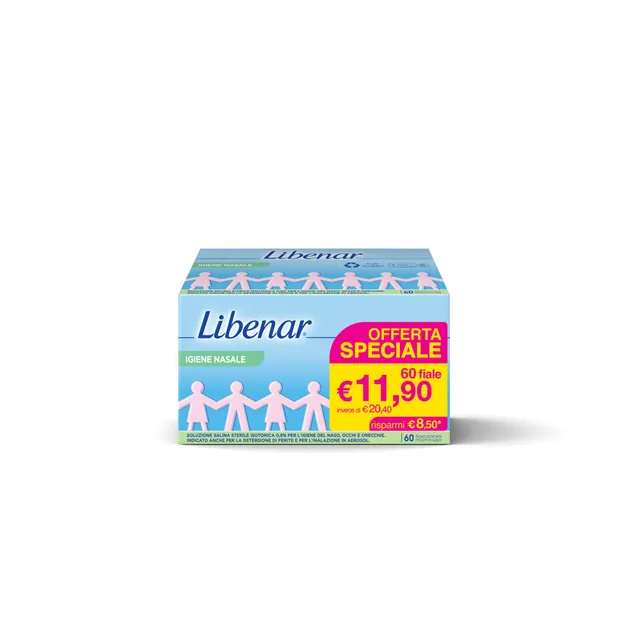 Libenar soluzione fisiologica 60 fiale monodose isotonica sterile