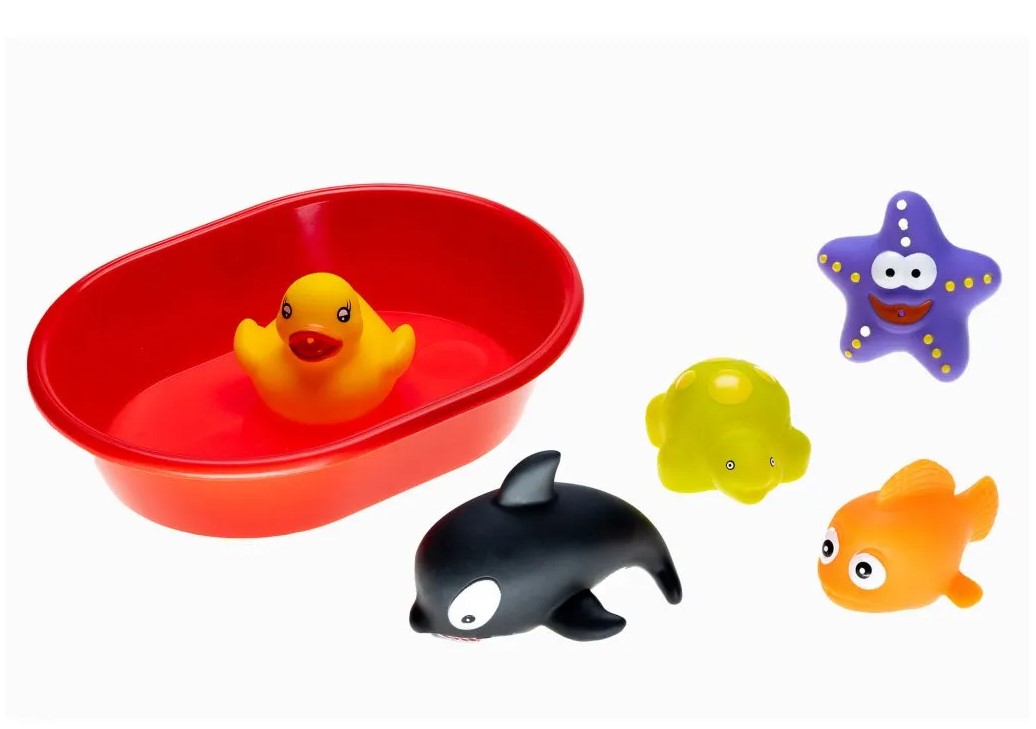 Profibaby Ciotola con 5 animaletti giochi bagnetto