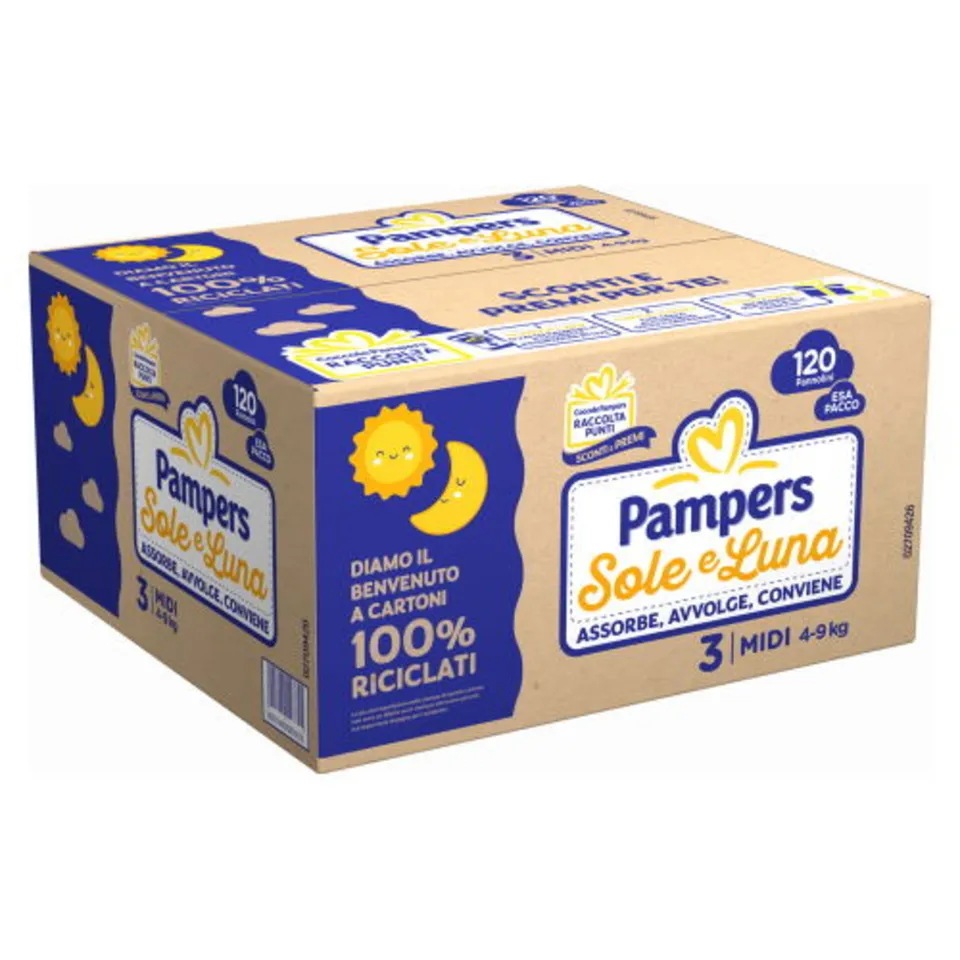 Pampers Sole & Luna pannolino taglia 3 midi 120 pz