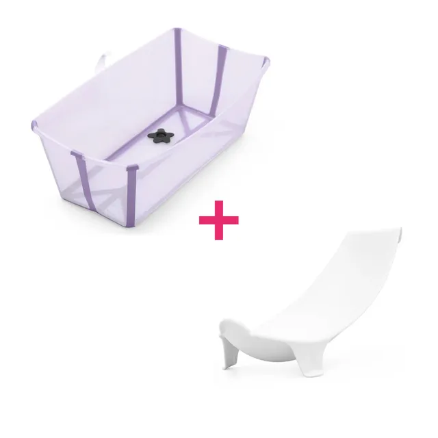 Stokke Flexi Bath vaschetta bagnetto lavender con supporto