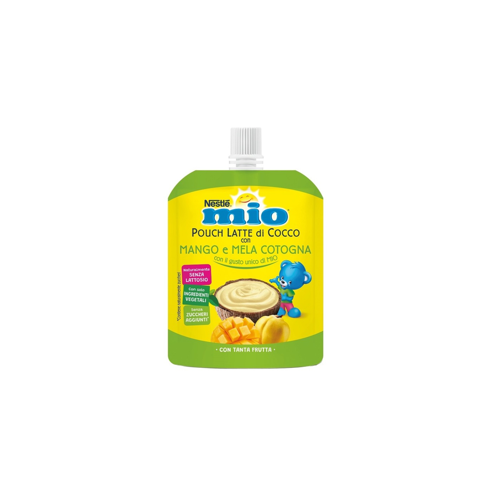 Mio Pouch Latte Cocco Mango Mela Cotogna 90g 6+ Mesi