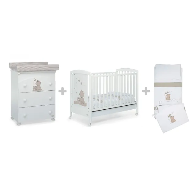 Foppapedretti Golosone Set Cameretta Lettino Bagnetto Piumone