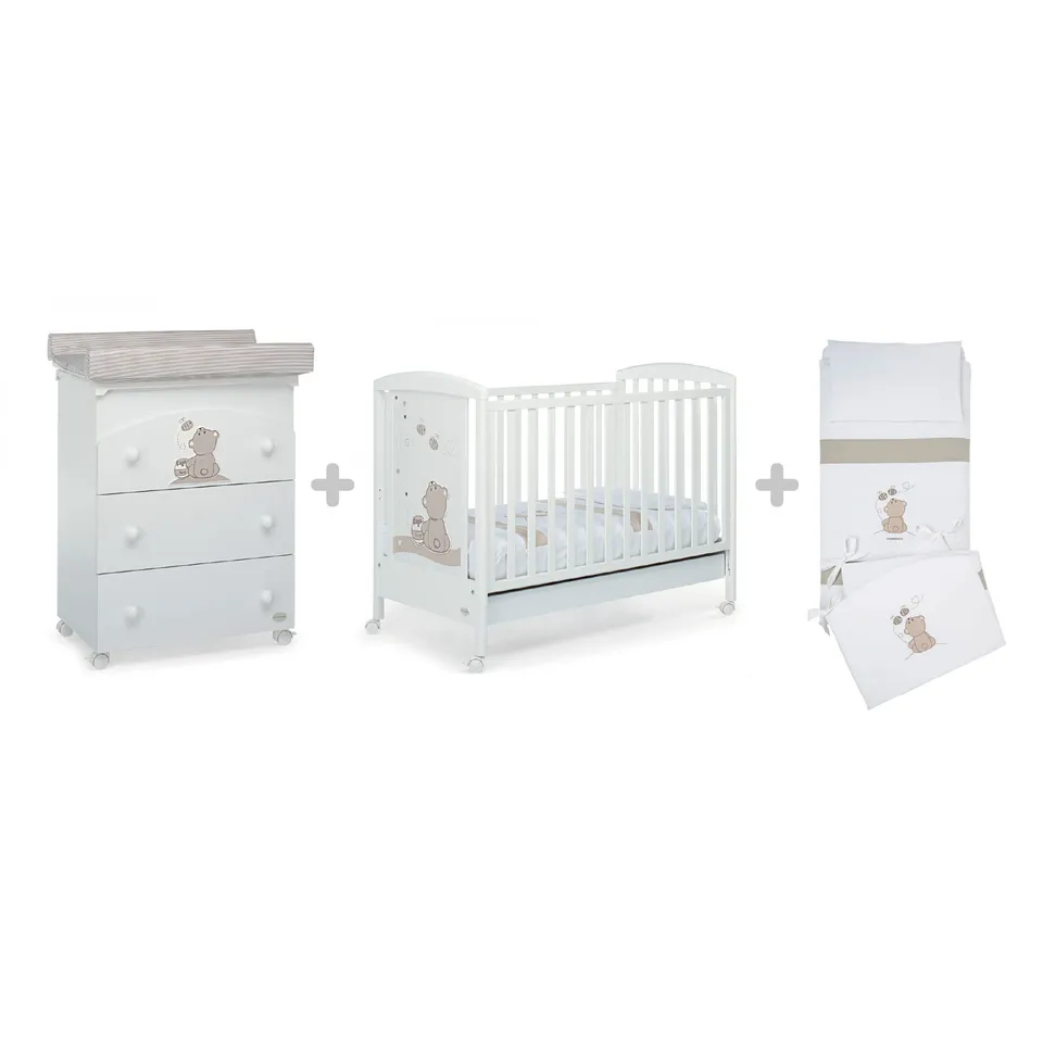 Foppapedretti Golosone Set Cameretta Lettino Bagnetto Piumone
