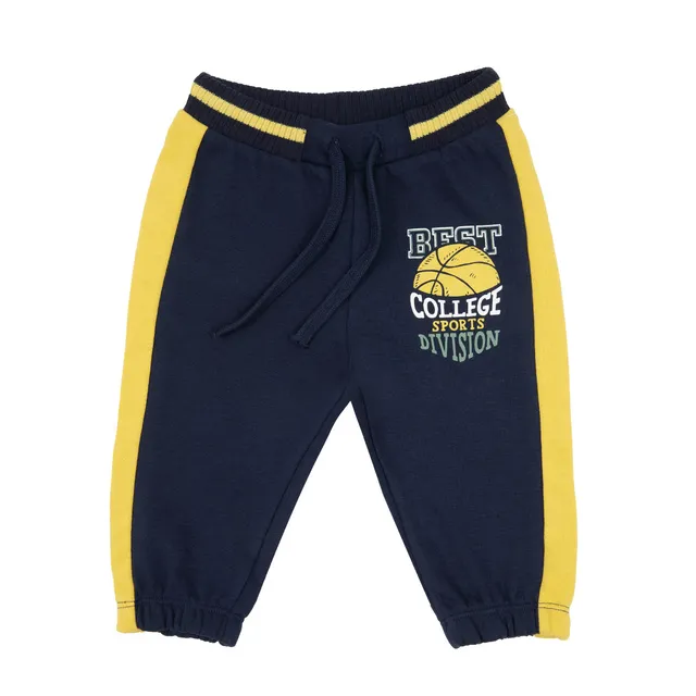 Toys Center Baby Best Collage pantalone felpato bimbo blu giallo