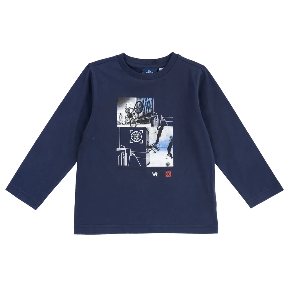 Chicco Over The Top t-shirt manica lunga stampa bici