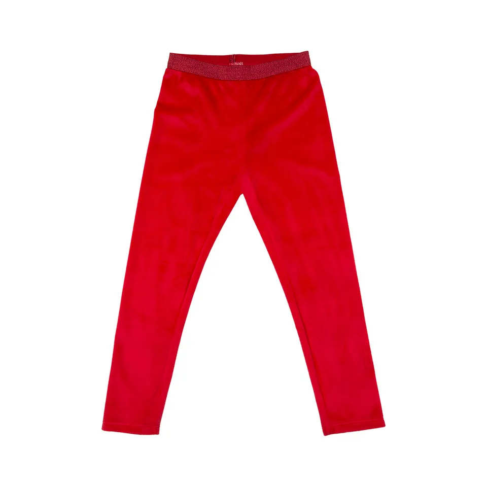 Mawi legging bambina ciniglia rossa vita elasticizzata