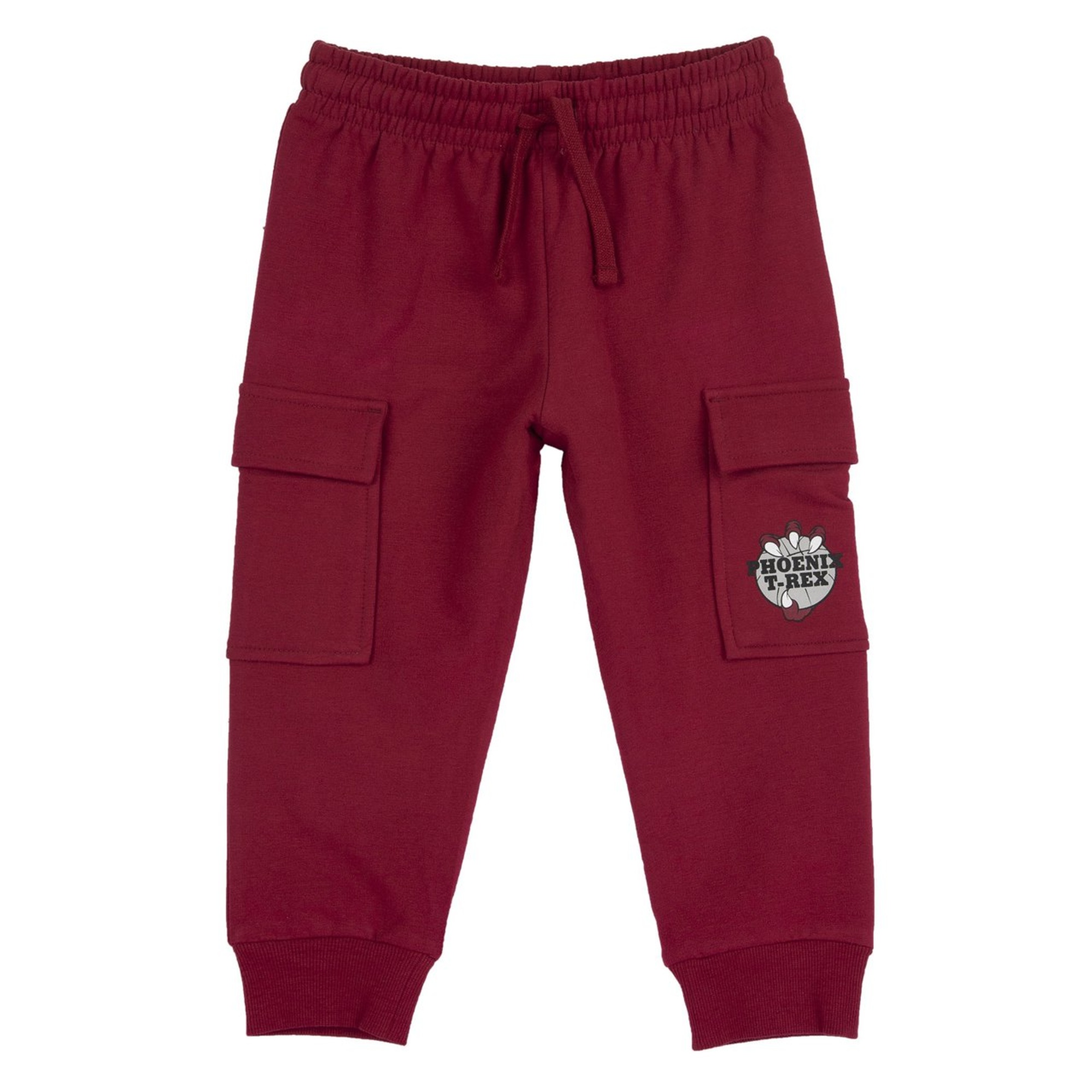 Chicco pantaloni fleece jogger bordeaux con tasconi