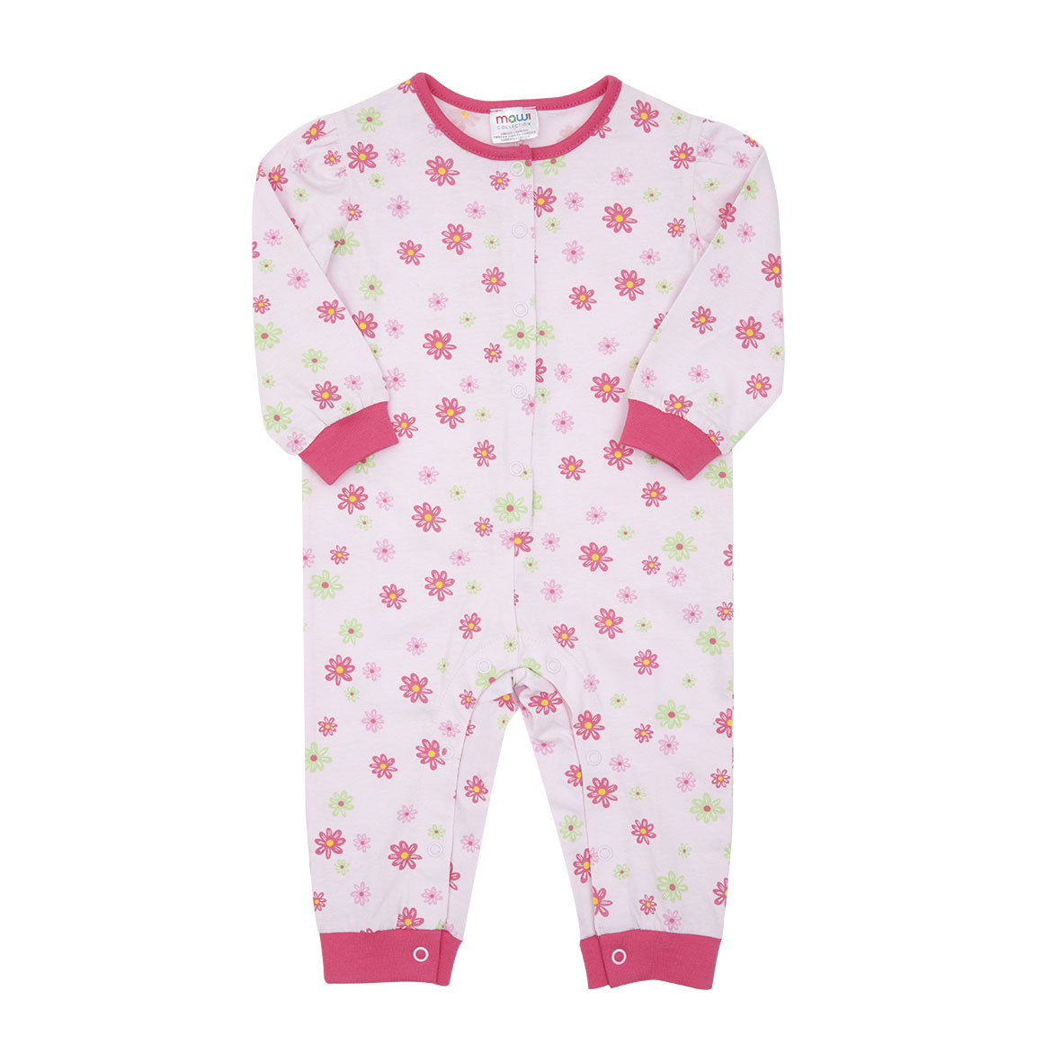 Toys Center Baby pigiamone bimba rosa floreale jersey