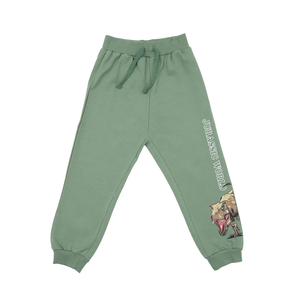 Jurassic World pantalone bimbo verde stampa 1 pz cotone