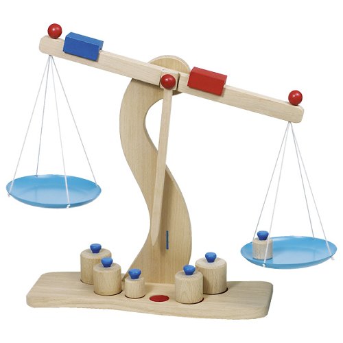 The Dida Bilancia Legno con Pesi 6 Pezzi