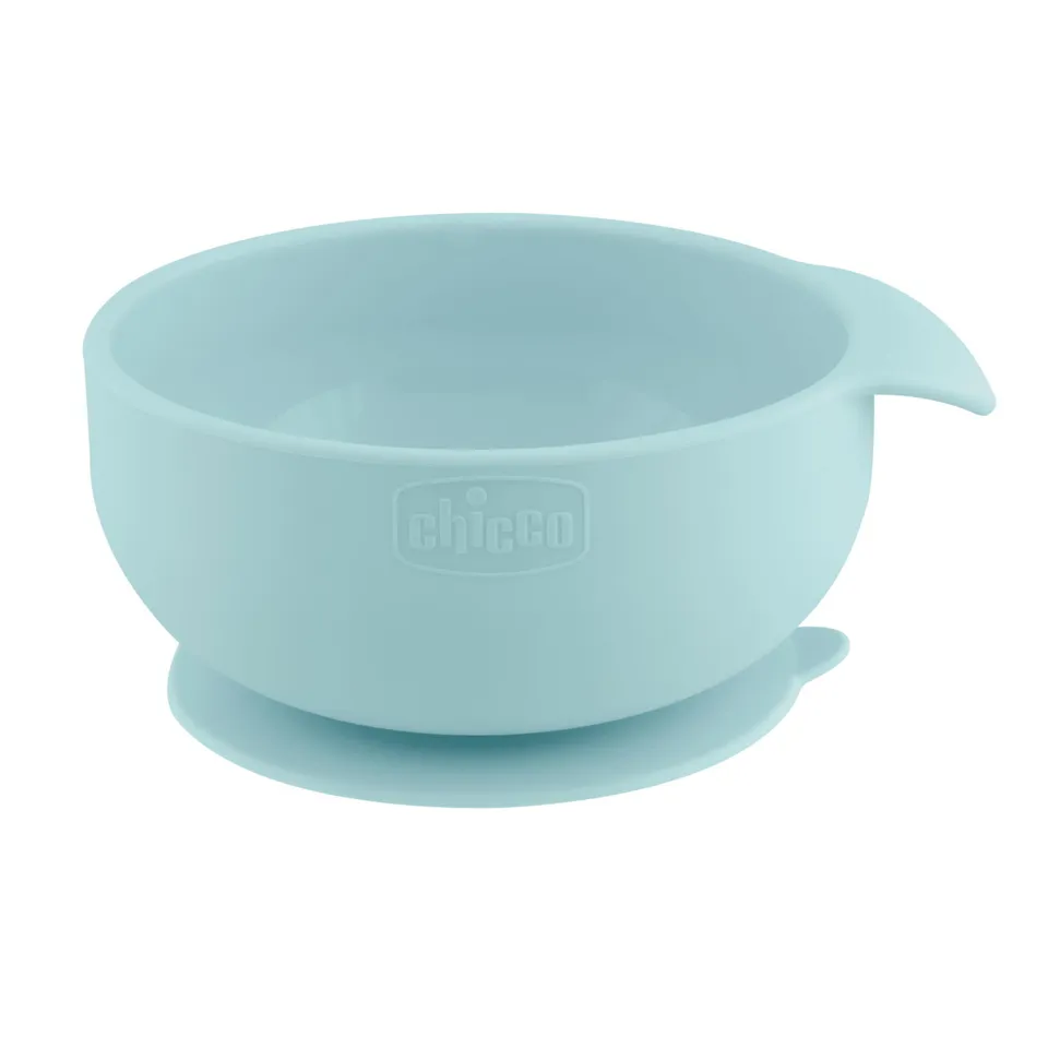 Chicco ciotola silicone azzurra 6m+