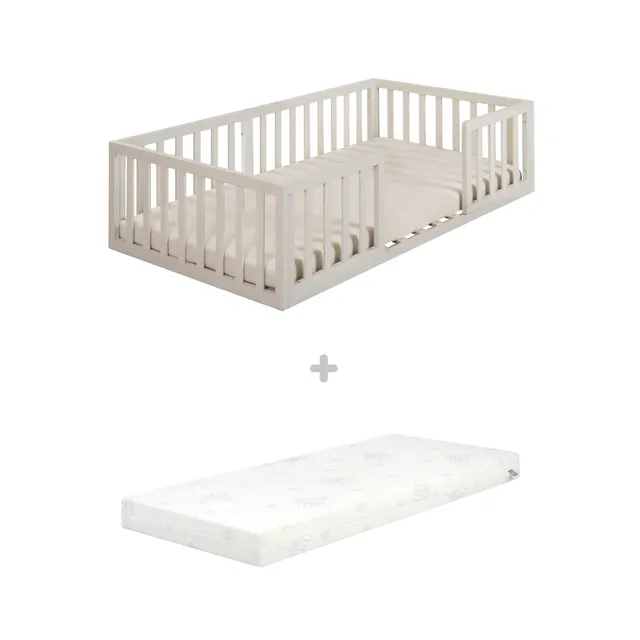 Roba lettino montessori 70x140 bianco con materasso