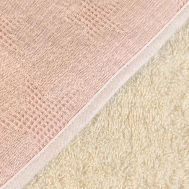 BANI Accappatoio Poncho Bimbo Rosa 80x80 Cotone Bio