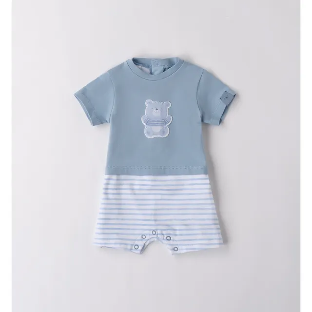 iDO Finto Doppio Short pagliaccetto neonato righe