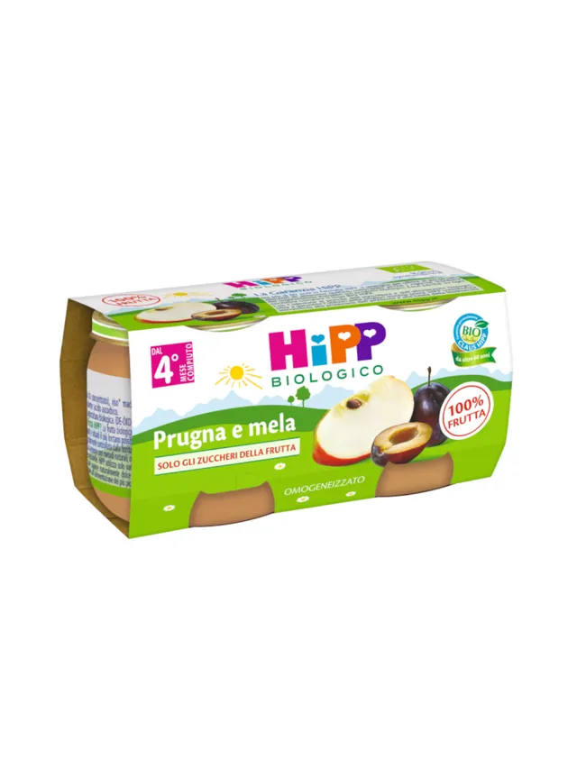 Omogeneizzato Prugna e Mela 100% vasetti 2x80g