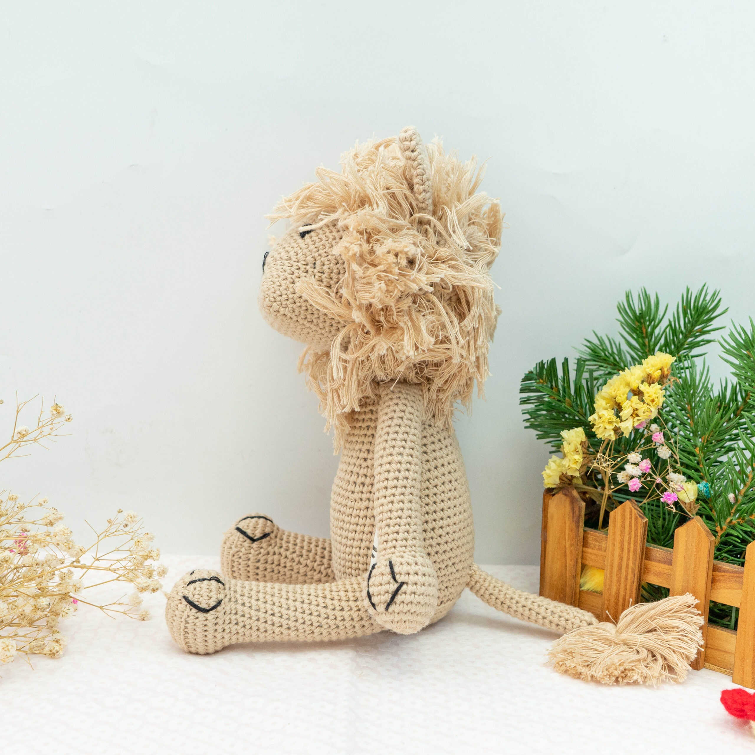 Piccoli Toys Vittorio peluche uncinetto leone cotone