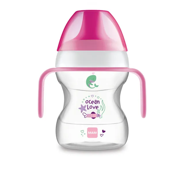 MAM Learn to Drink Cup tazza 190 ml rosa 6 mesi