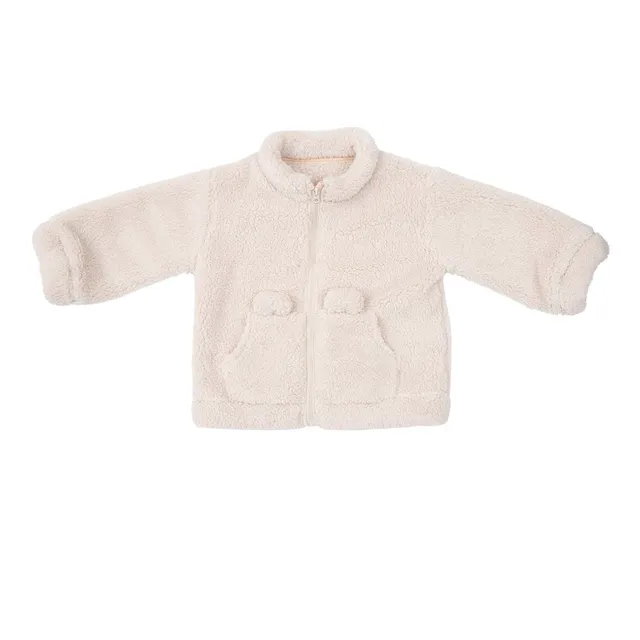 Toys Center Baby felpa beige con zip e tasche unisex