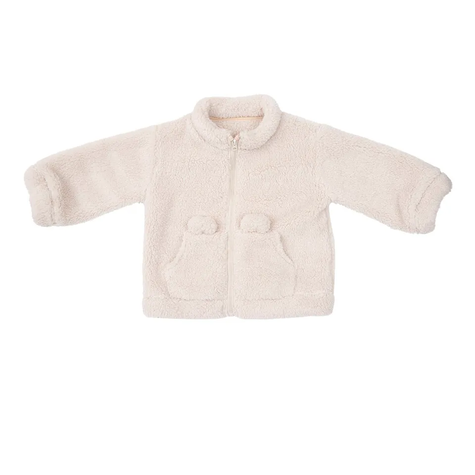 Toys Center Baby felpa beige con zip e tasche unisex
