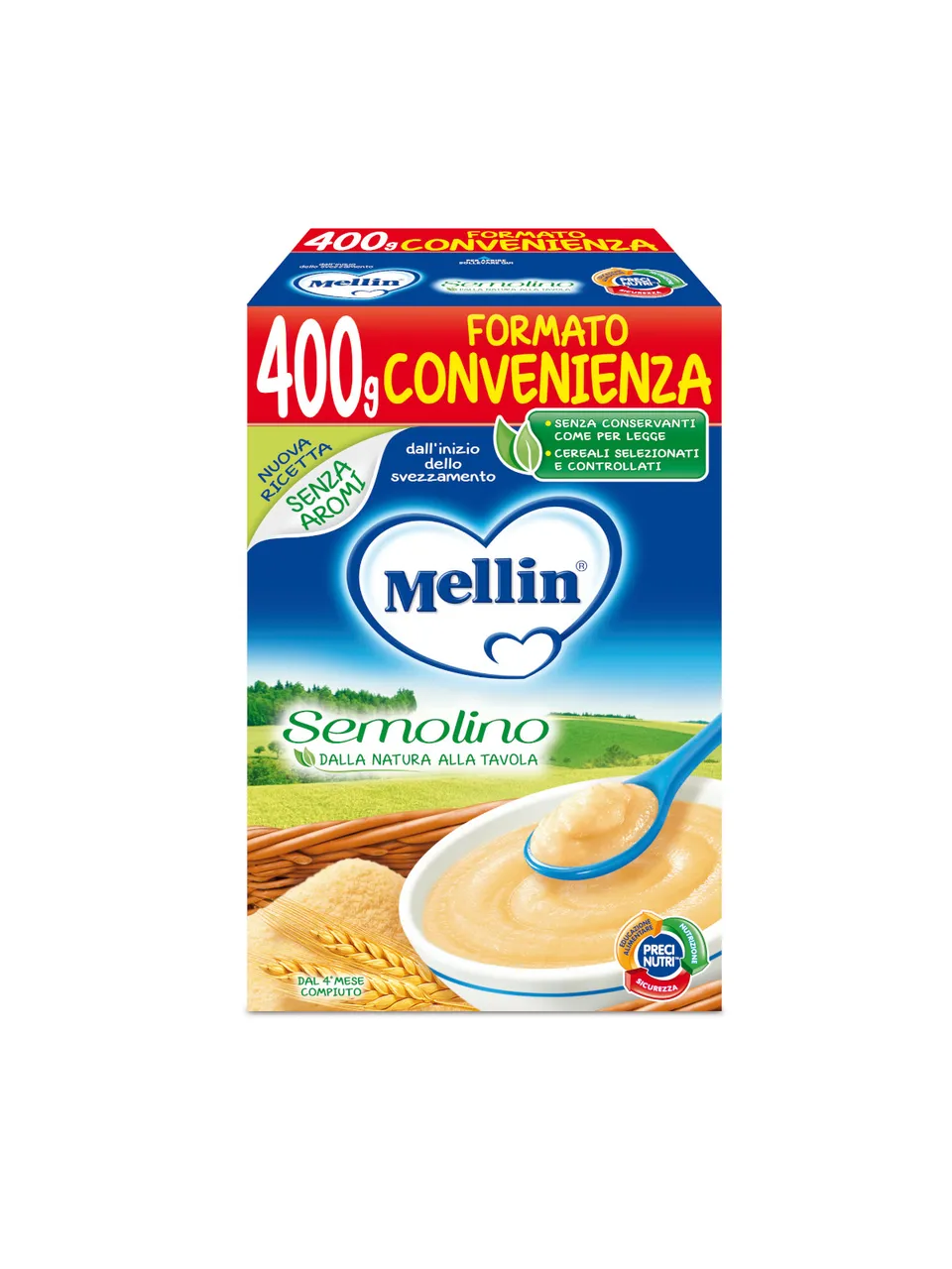 Mellin Semolino Istantaneo 400 g dal 4° Mese