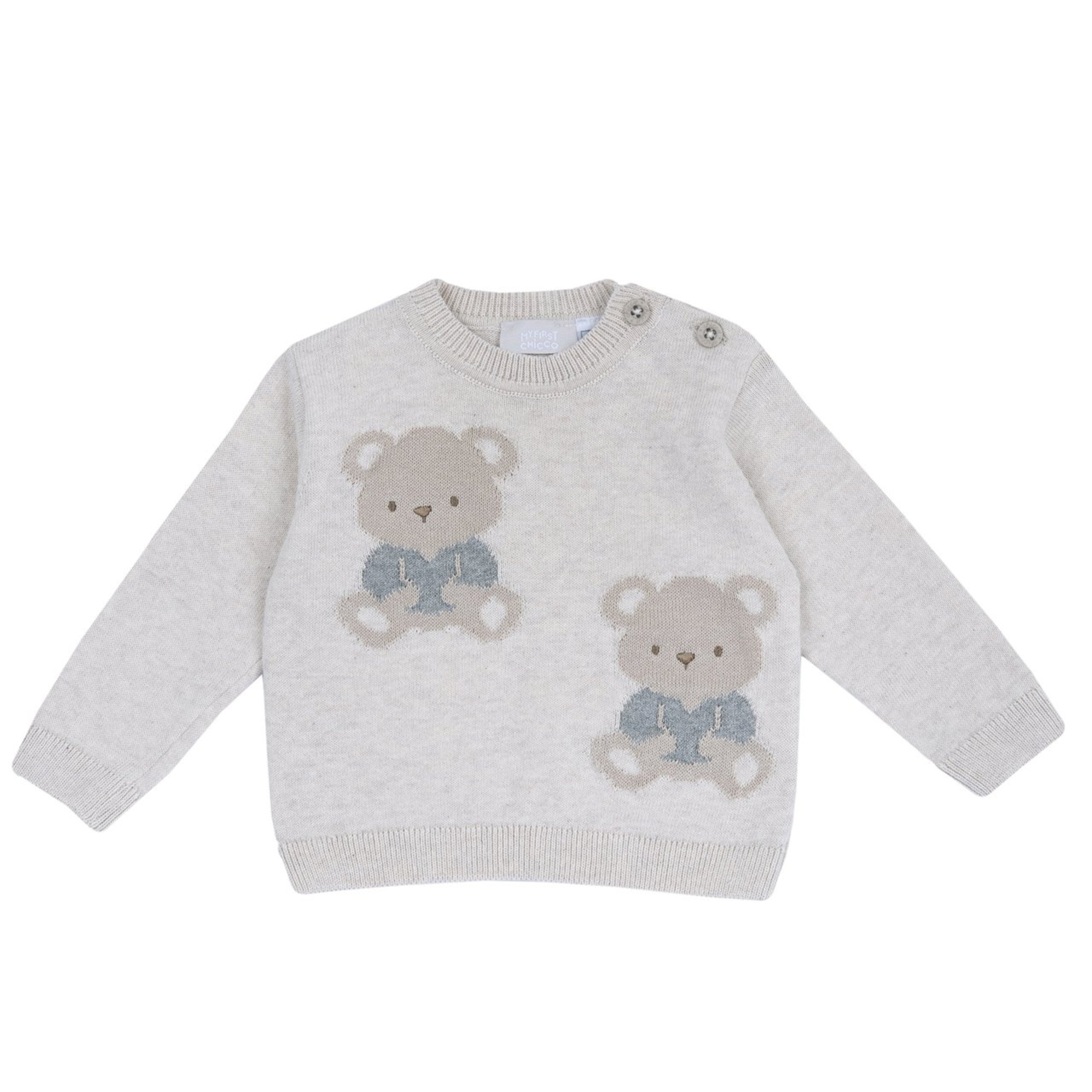 Chicco maglione tricot orsetti mélange lana
