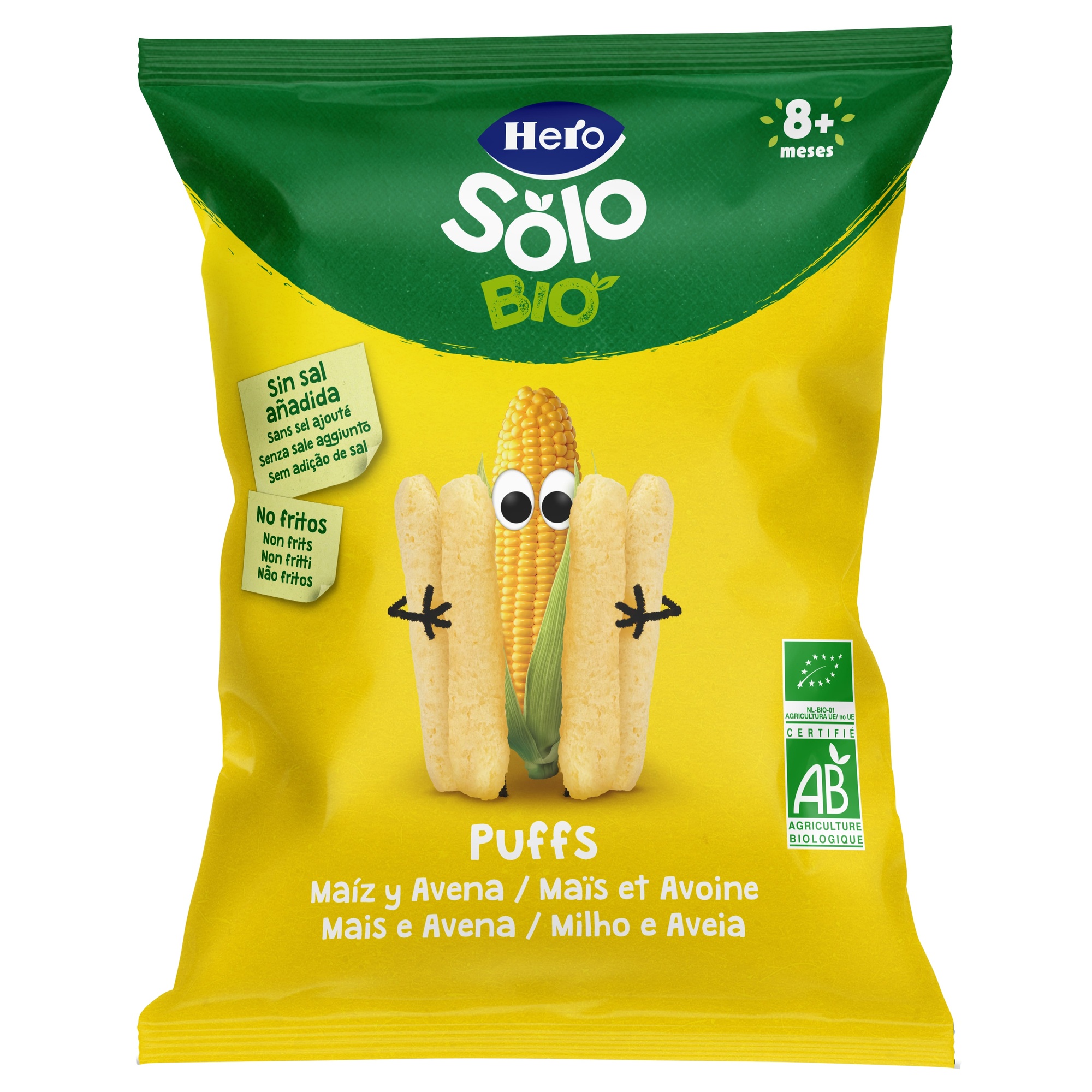 Hero Solo Snack Puff Avena e Mais 25 g senza glutine