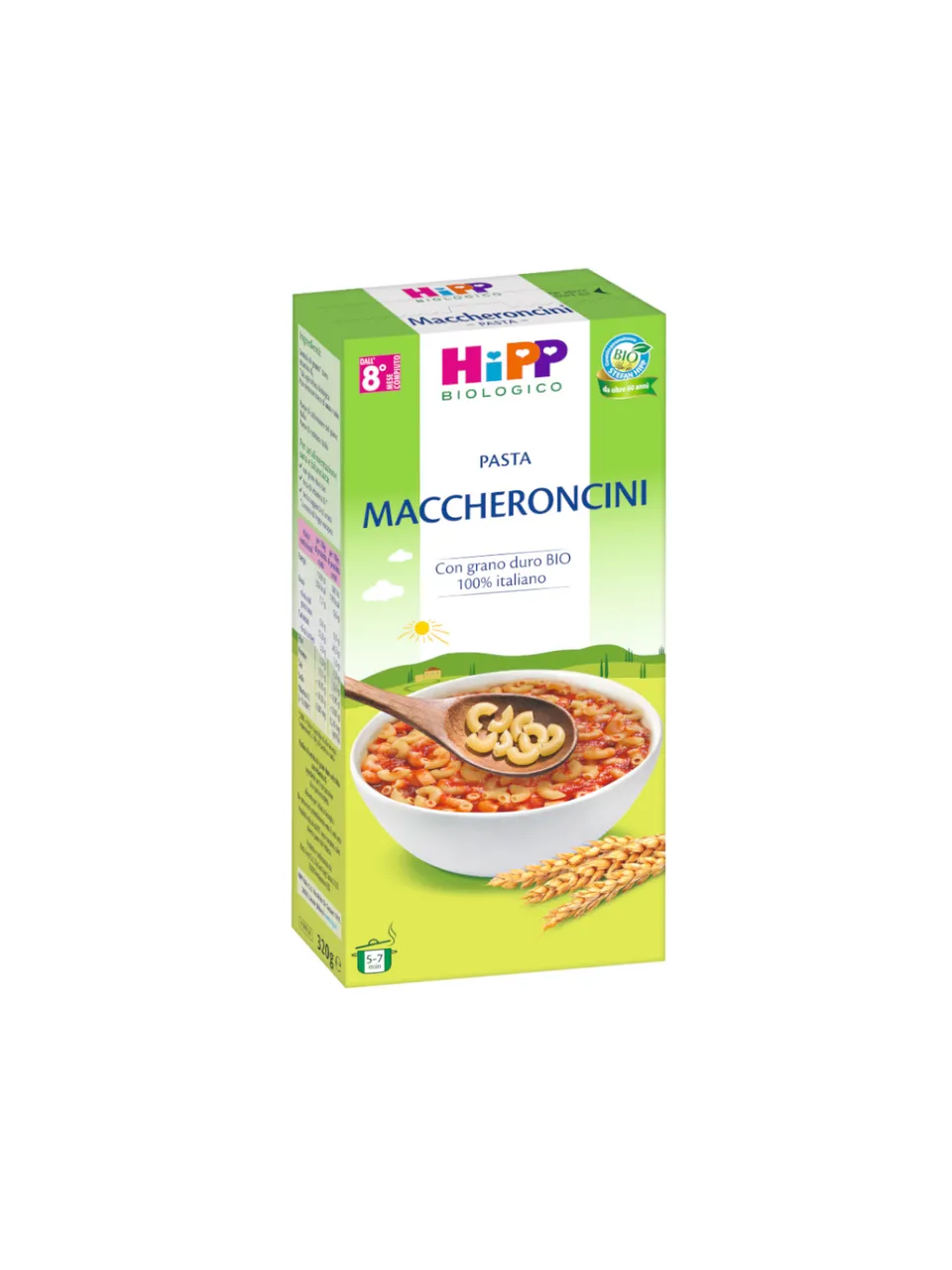 HiPP Maccheroncini pastina bio 320 g dall’8° mese