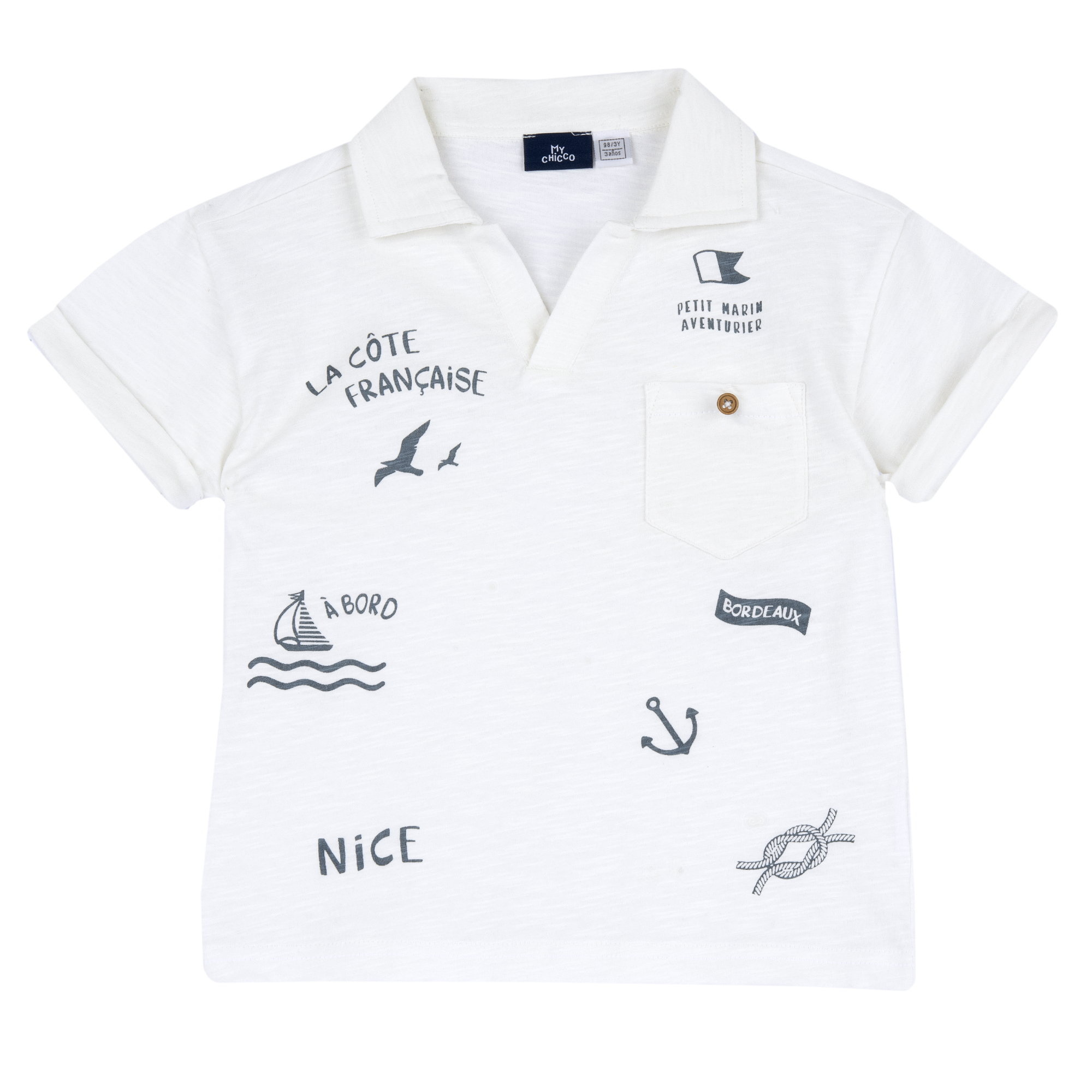 Chicco maglietta maniche corte bimbo cotone tinta unita