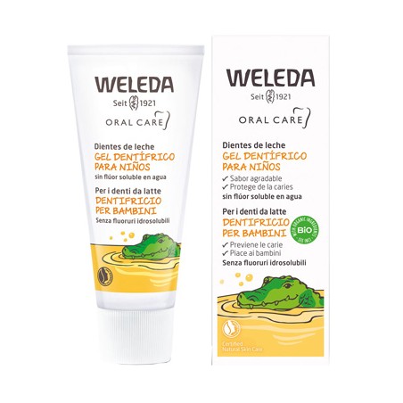Weleda dentifricio bambini denti da latte finocchio e menta