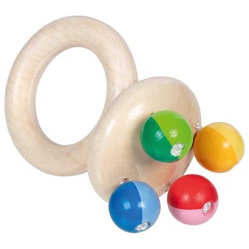 The Dida sonaglio maracas legno arcobaleno neonato