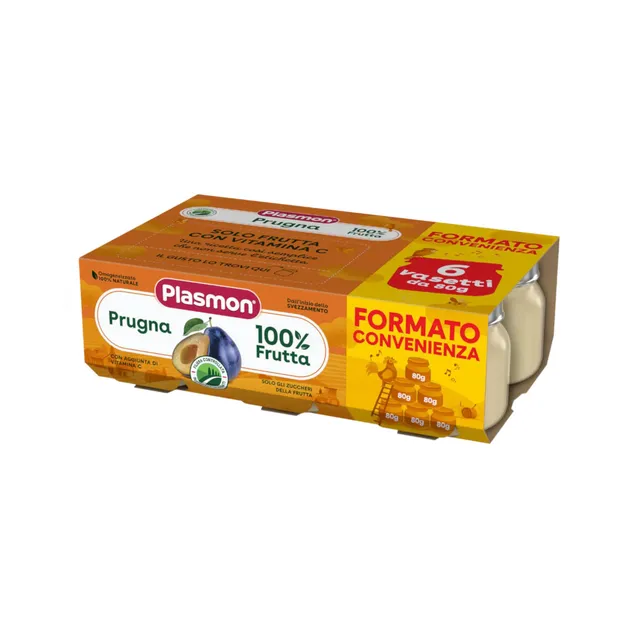 Plasmon omogeneizzato prugna vitamina C 6x80 g
