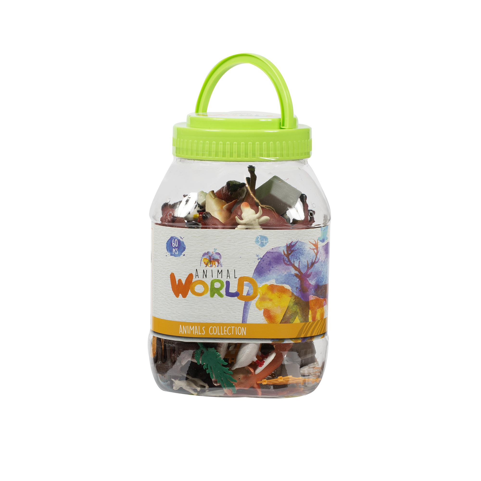 Toys Center Baby Animali in Barattolo Plastica 60 Pezzi