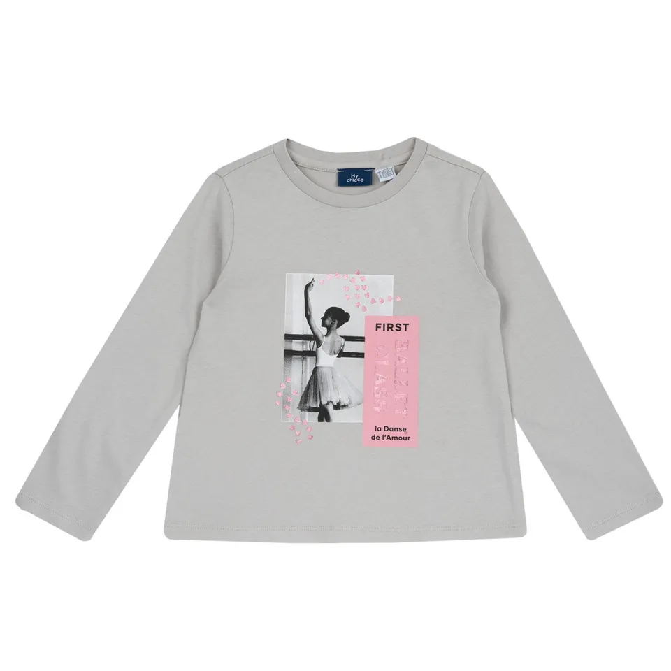 Chicco First Ballet Class maglia bambina grigia ballerina