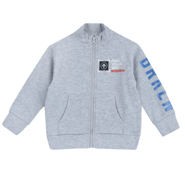 Chicco Felpa bambino zip senza cappuccio felpata