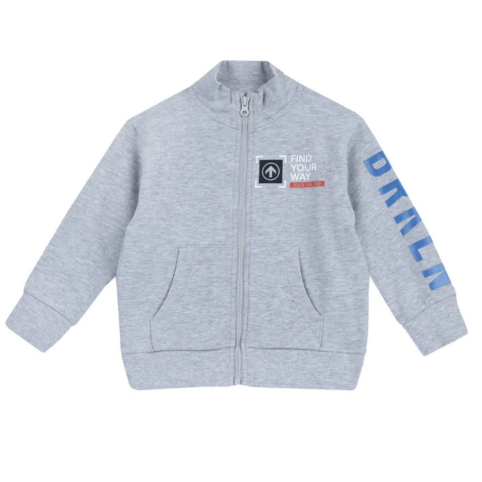 Chicco Felpa bambino zip senza cappuccio felpata