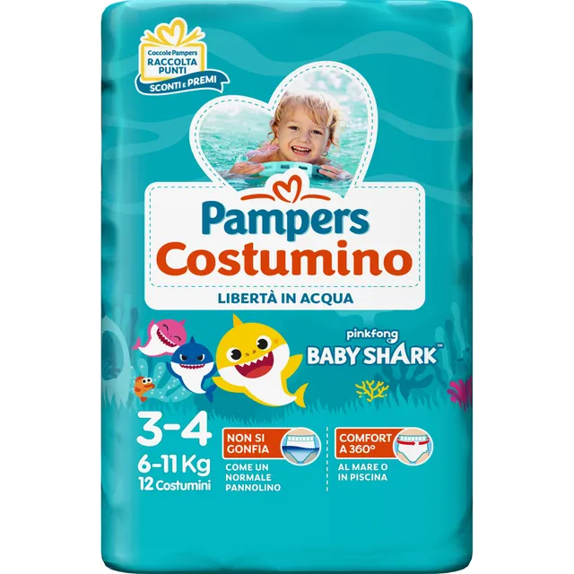 Pampers Costumino pannolino costume 3/4 x12 pezzi
