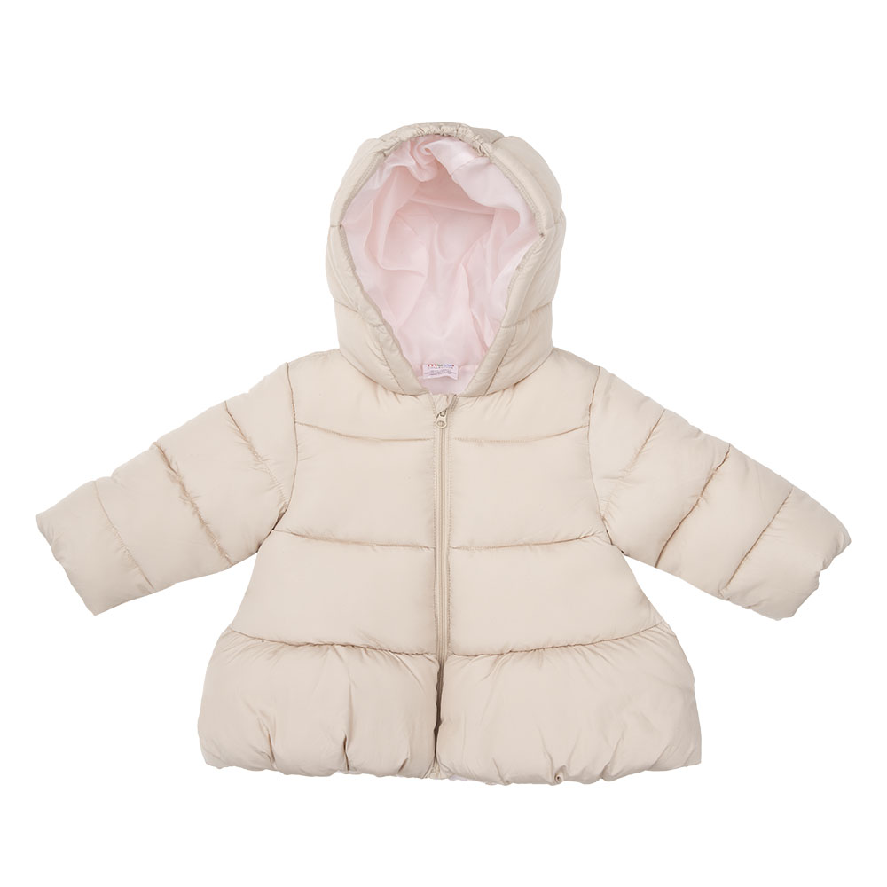 Toys Center Baby piumino beige con cappuccio bimba