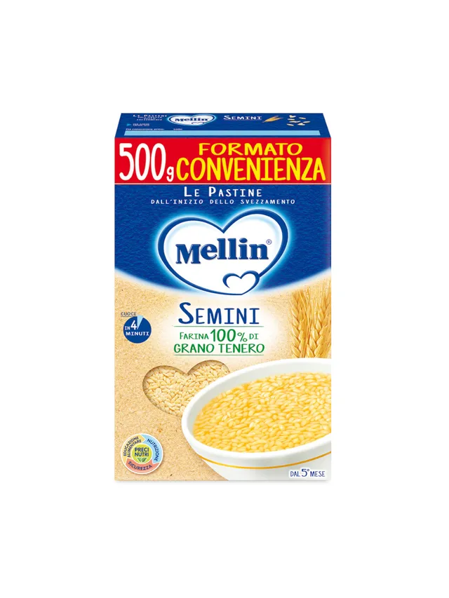 Mellin Semini pastina prima infanzia 500 g dal 5 mese