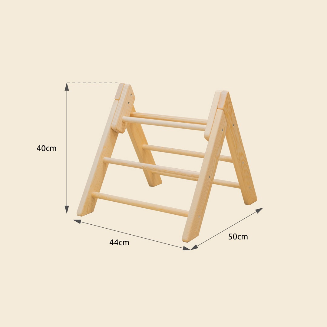 The Dida Triangolo Pikler legno naturale 40 cm motricità