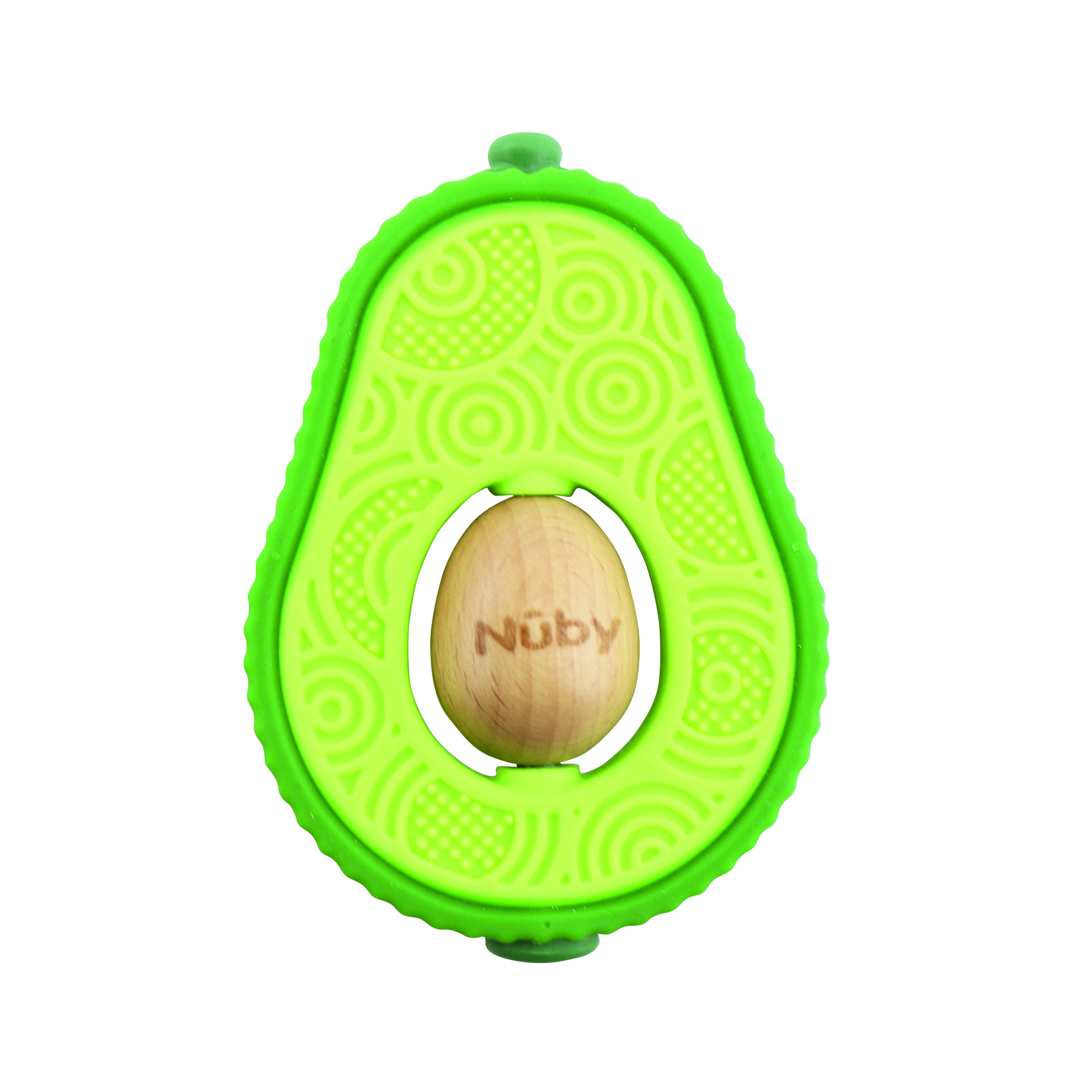 Nuby massaggiagengive legno avocado +6 mesi tattile