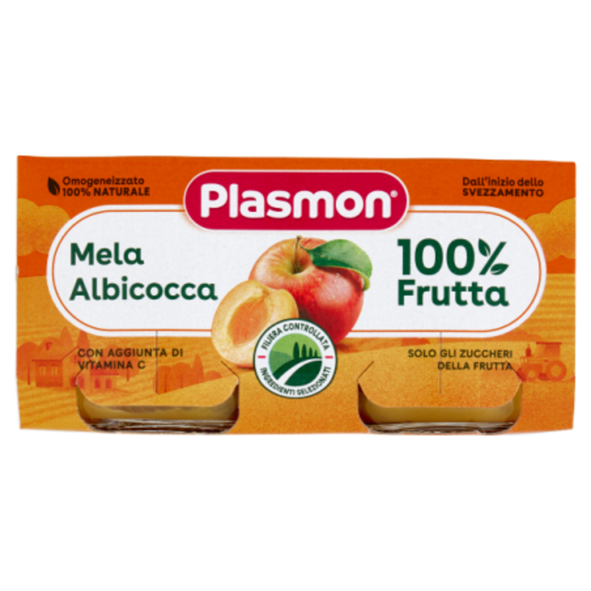 Plasmon omogeneizzato mela albicocca 2x80 g frutta