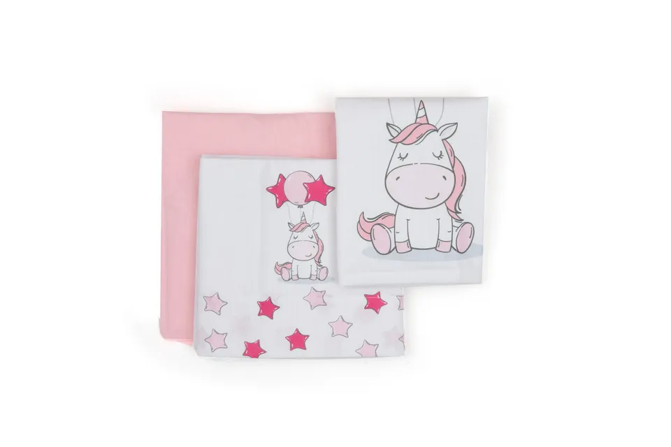 Mawi Set Culla 3 Pezzi Unicorno 80x110 cm