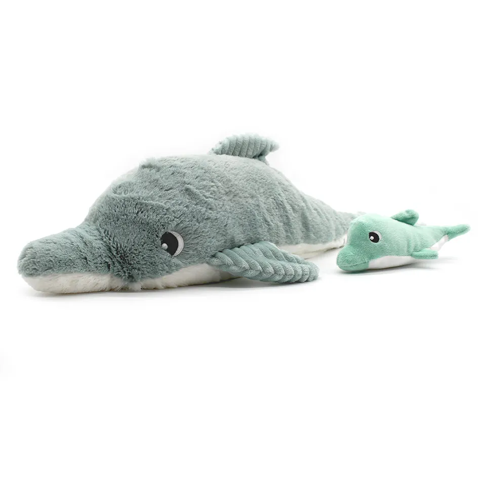 Les Deglingos Ptipotos Tofou peluche delfino verde menta