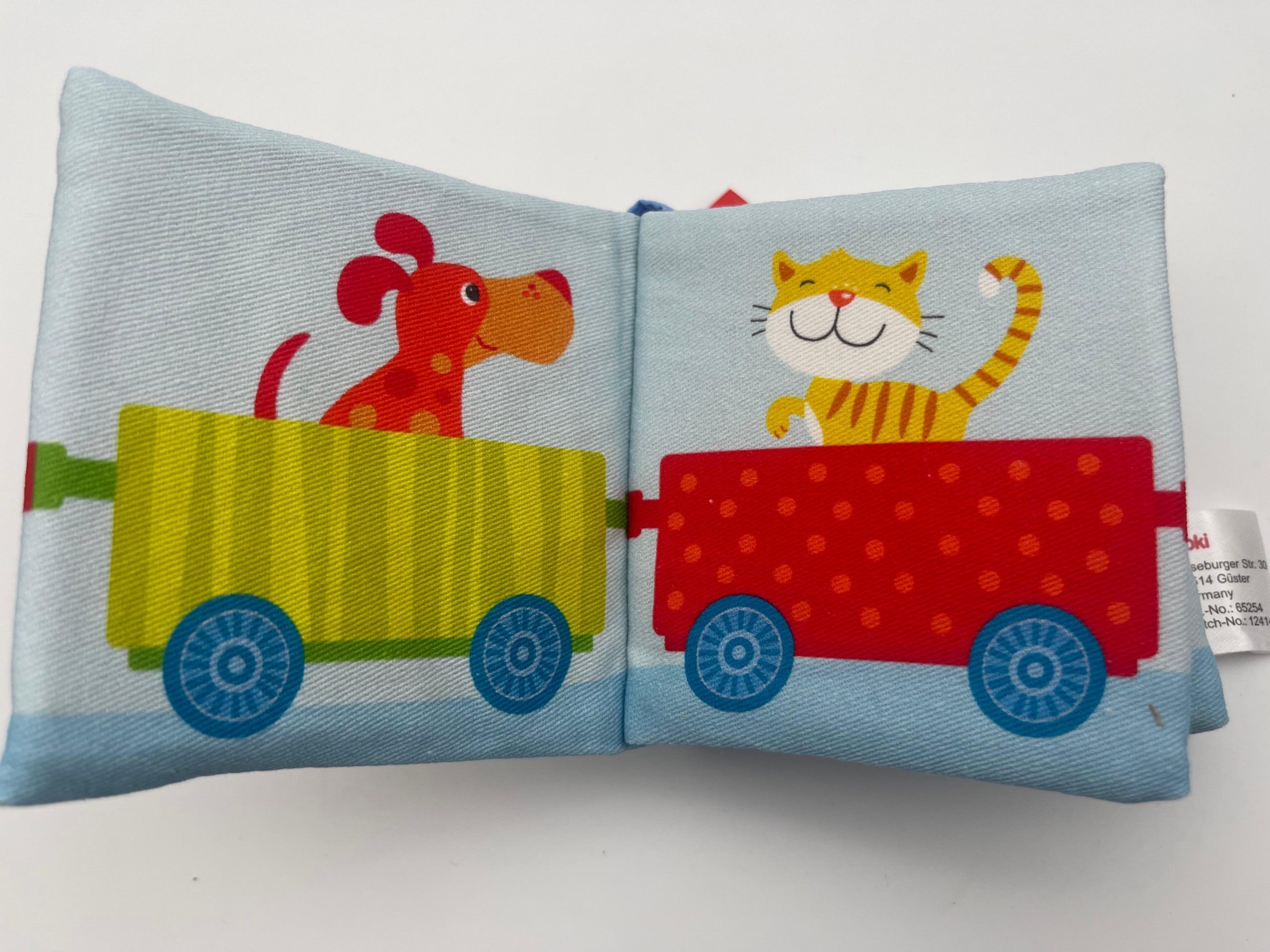The Dida Tren Libro di Stoffa Bebè Animali in Treno