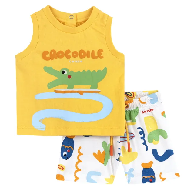 Chicco completo canottiera e pantaloncino cotone bimbo