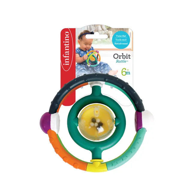 Infantino Orbit Rattle Sonaglio Neonato Colorato