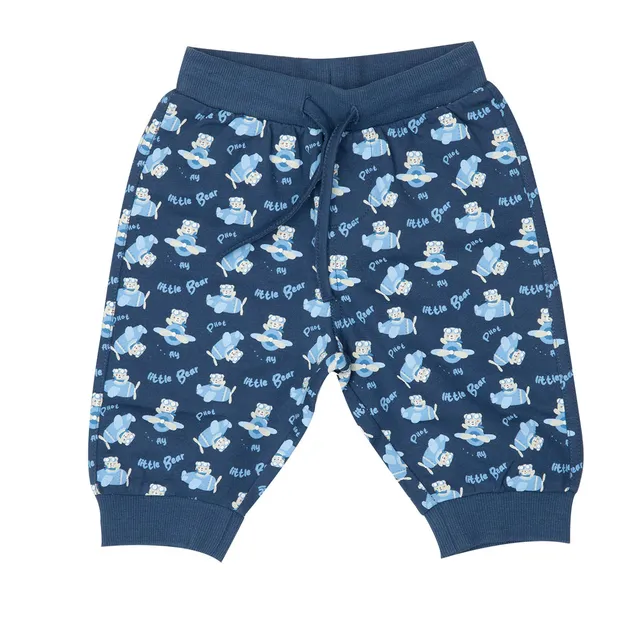 Pantalone french terry bimbo blu orsetto aviatore casual