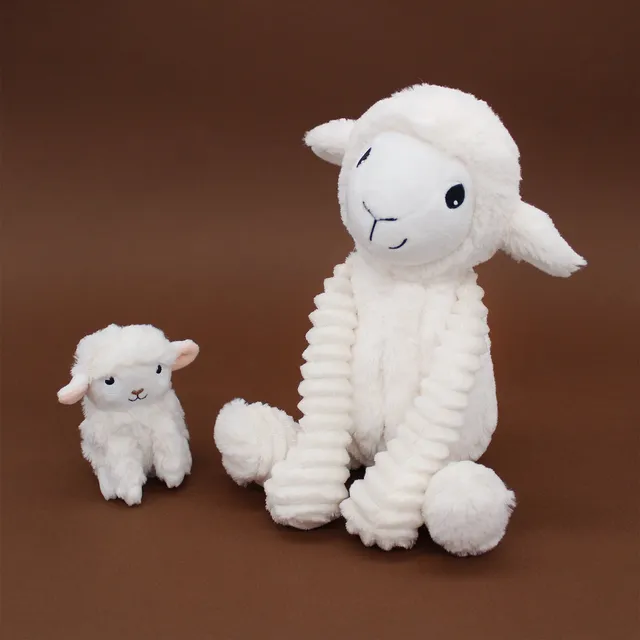 Les Déglingos Ptipotos Olou peluche pecora bianca mamma e bebè