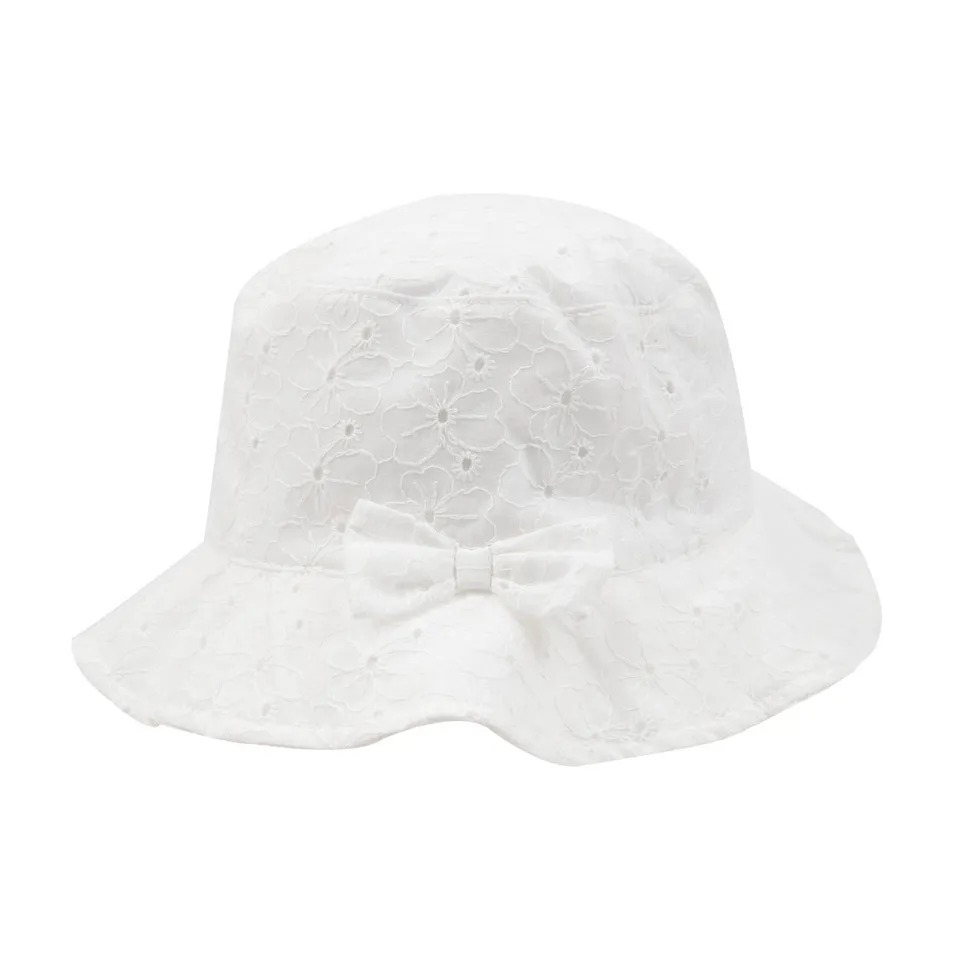 Toys Center Baby cappello pescatore bimba bianco floreale