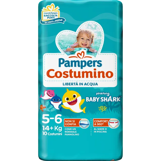 Pampers Costumino pannolini mare 5/6 10 pezzi
